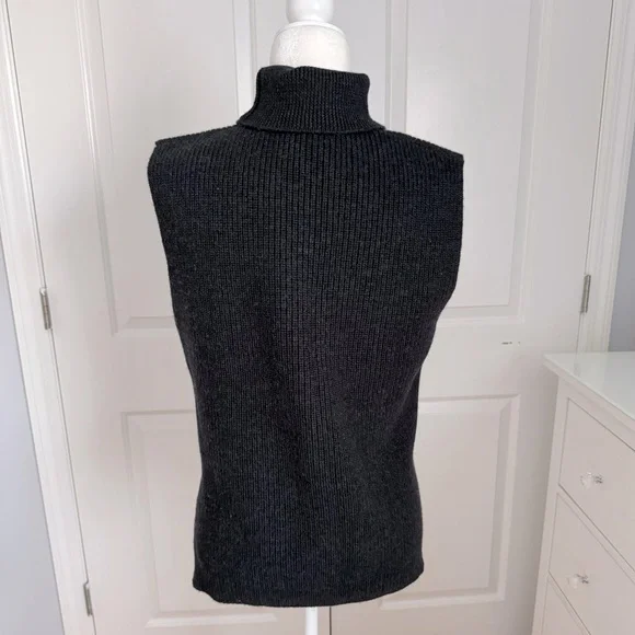 Bonpoint 100% Wool Sleeveless Turtleneck Sweater - Picture 4 of 10